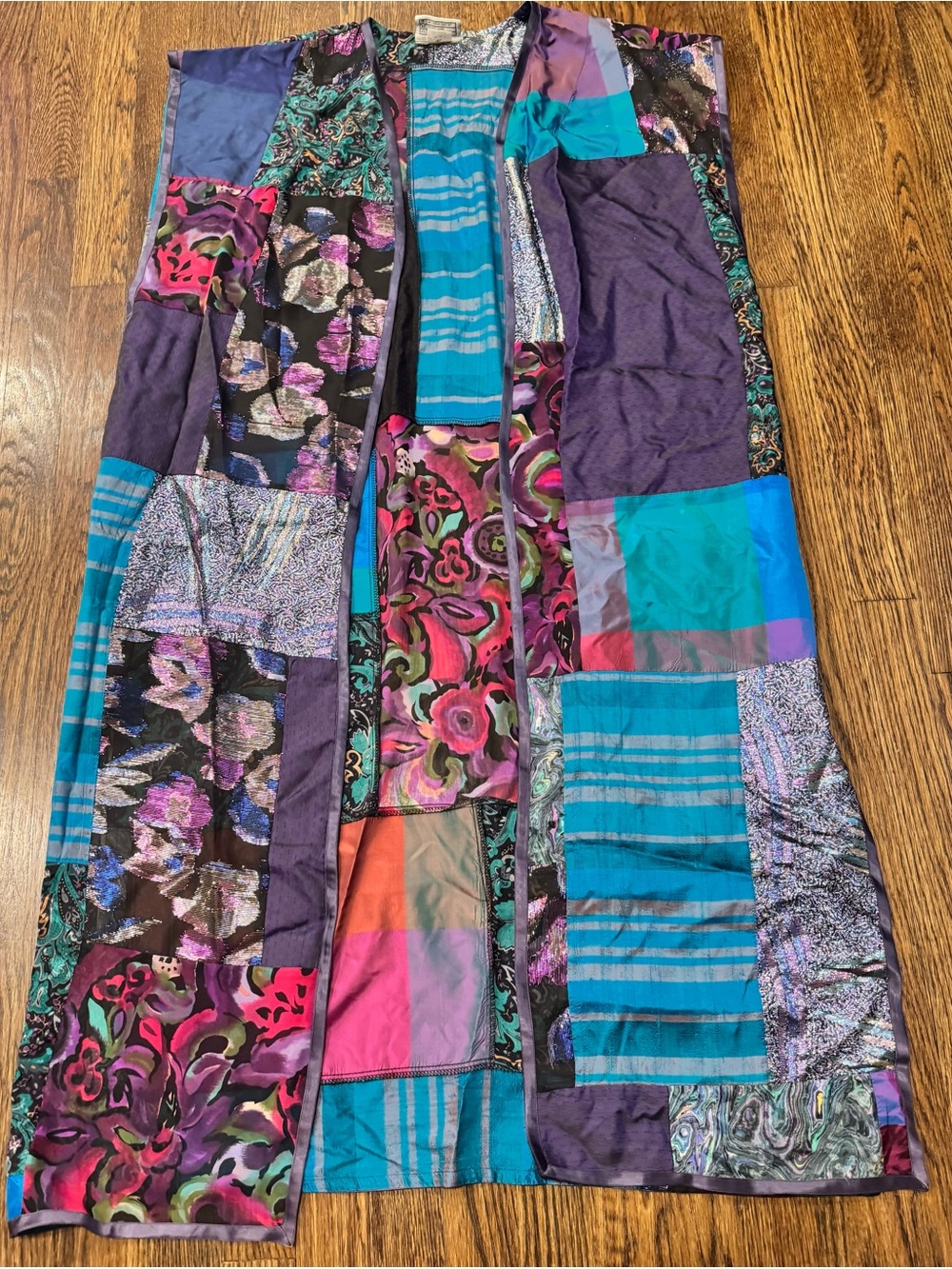 Maggie Shepherd Australia Patchwork Swing Jacket - Multi Color Size Large